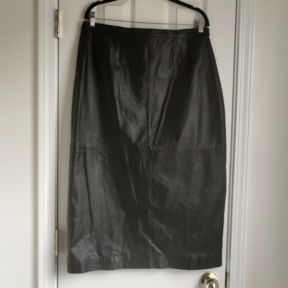 Vintage Dresses & Skirts - Comint Vintage Leather Midi Skirt